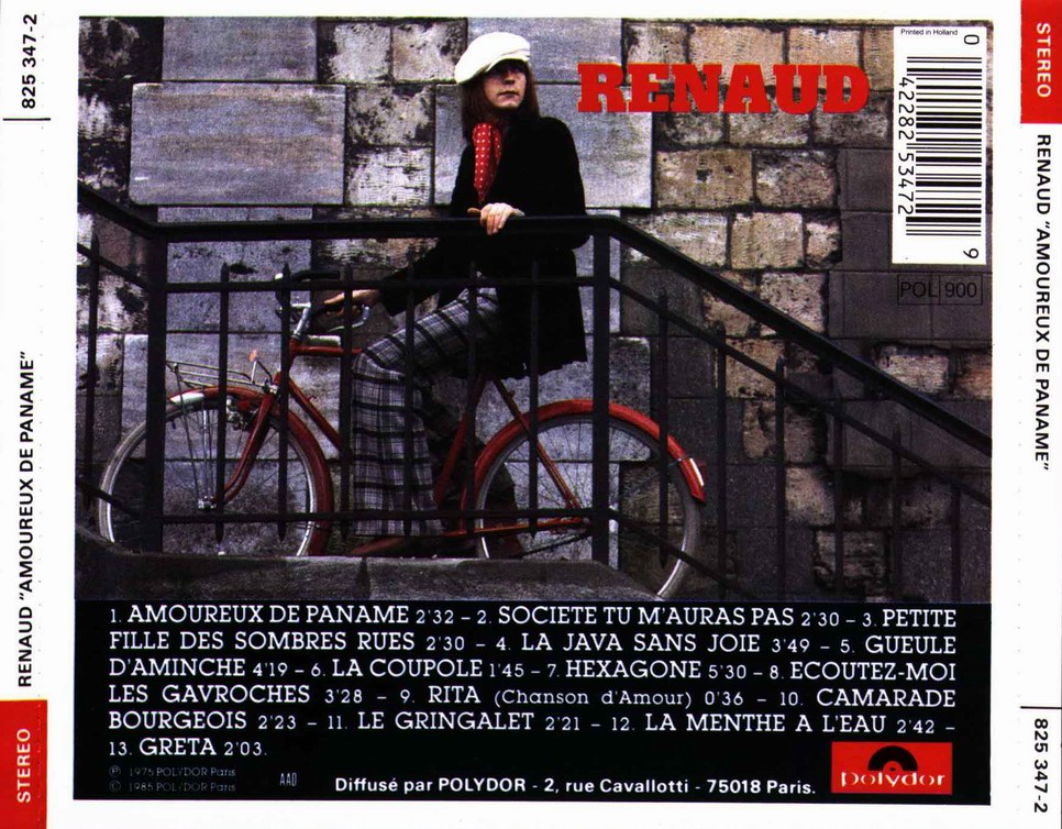 Renaud - Amoureux De Paname-Back